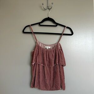 Madewell Velvet Peplum Top